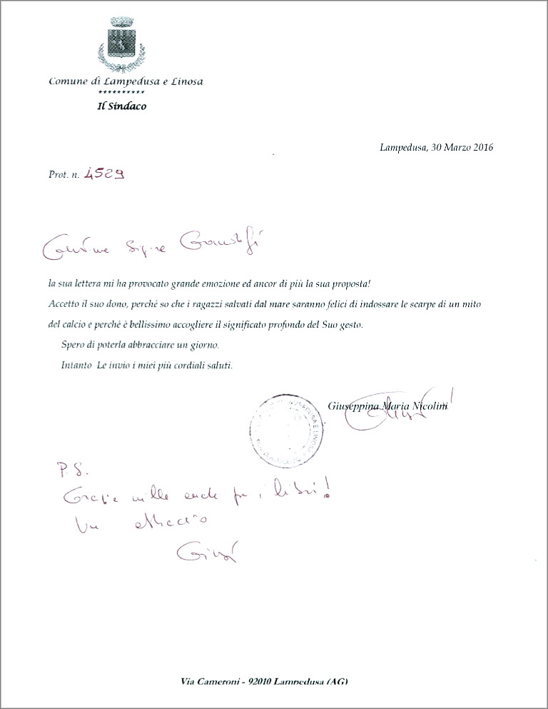 Lettera dalla sindaco di Lampedusa